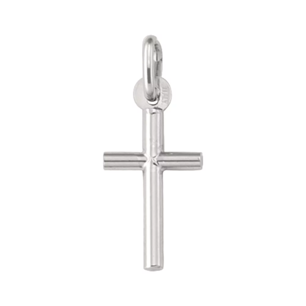 Pendentifs de croix en or blanc 14 carats - 1gm