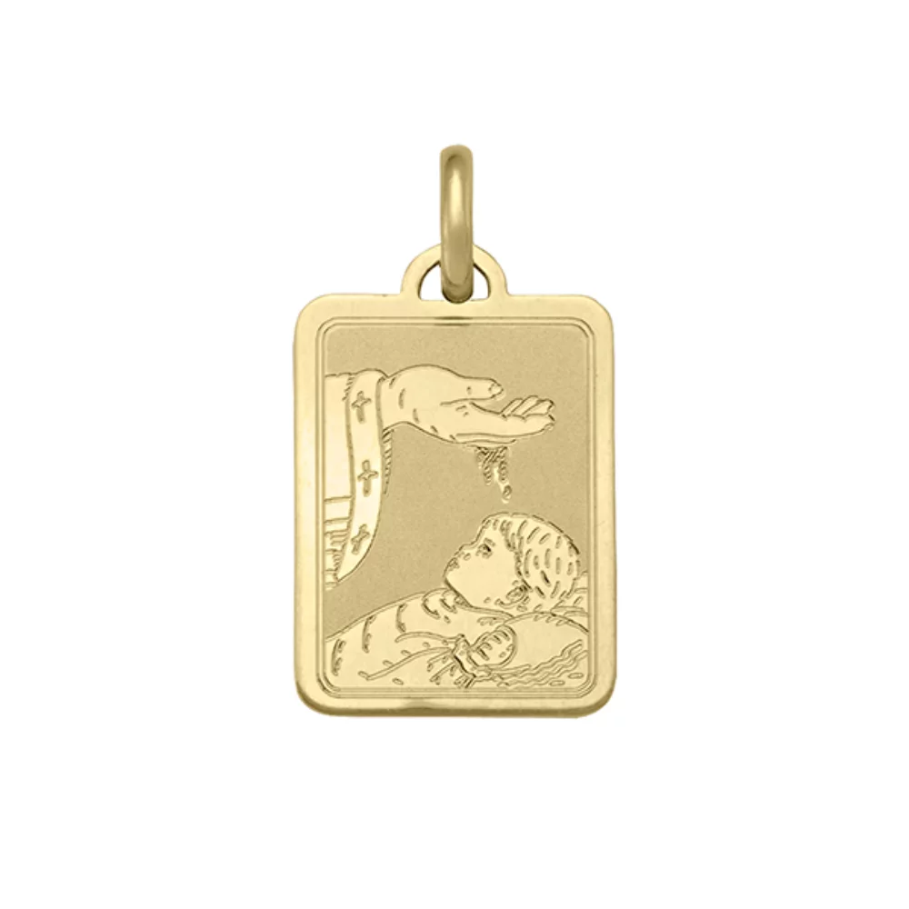 14K Gold Baptism Pendants - 2.4 gm