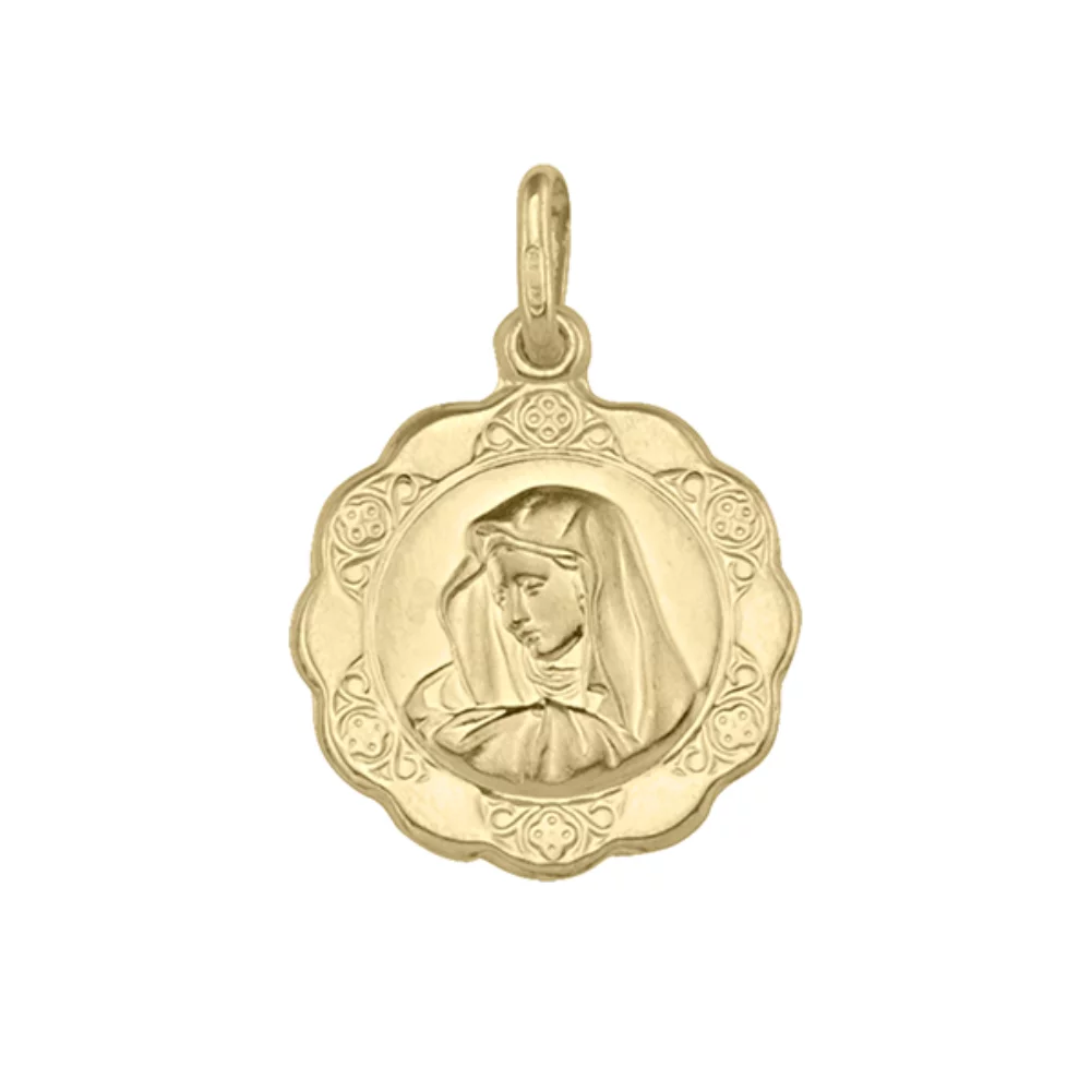 14K Gold Madonna Pendants - 1.3 gm
