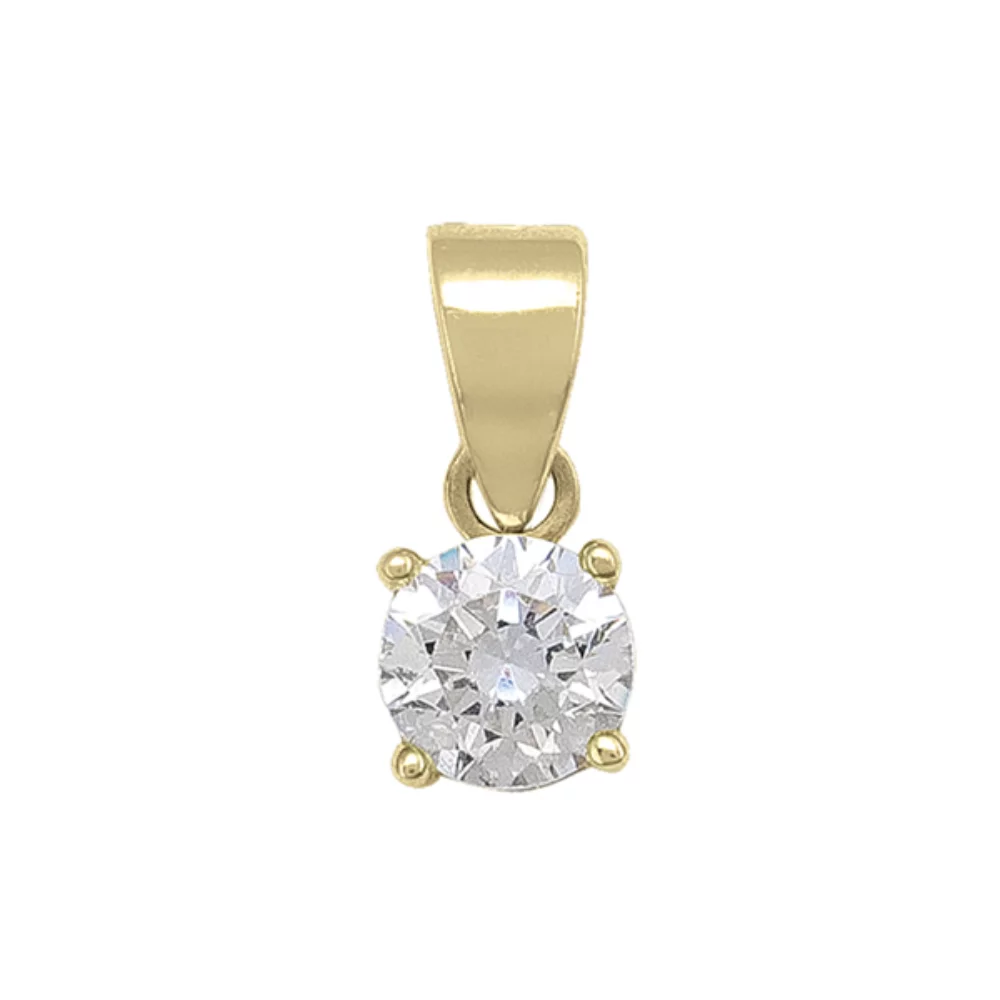 10K Gold Cubic Zirconia Pendants - 0.8gm