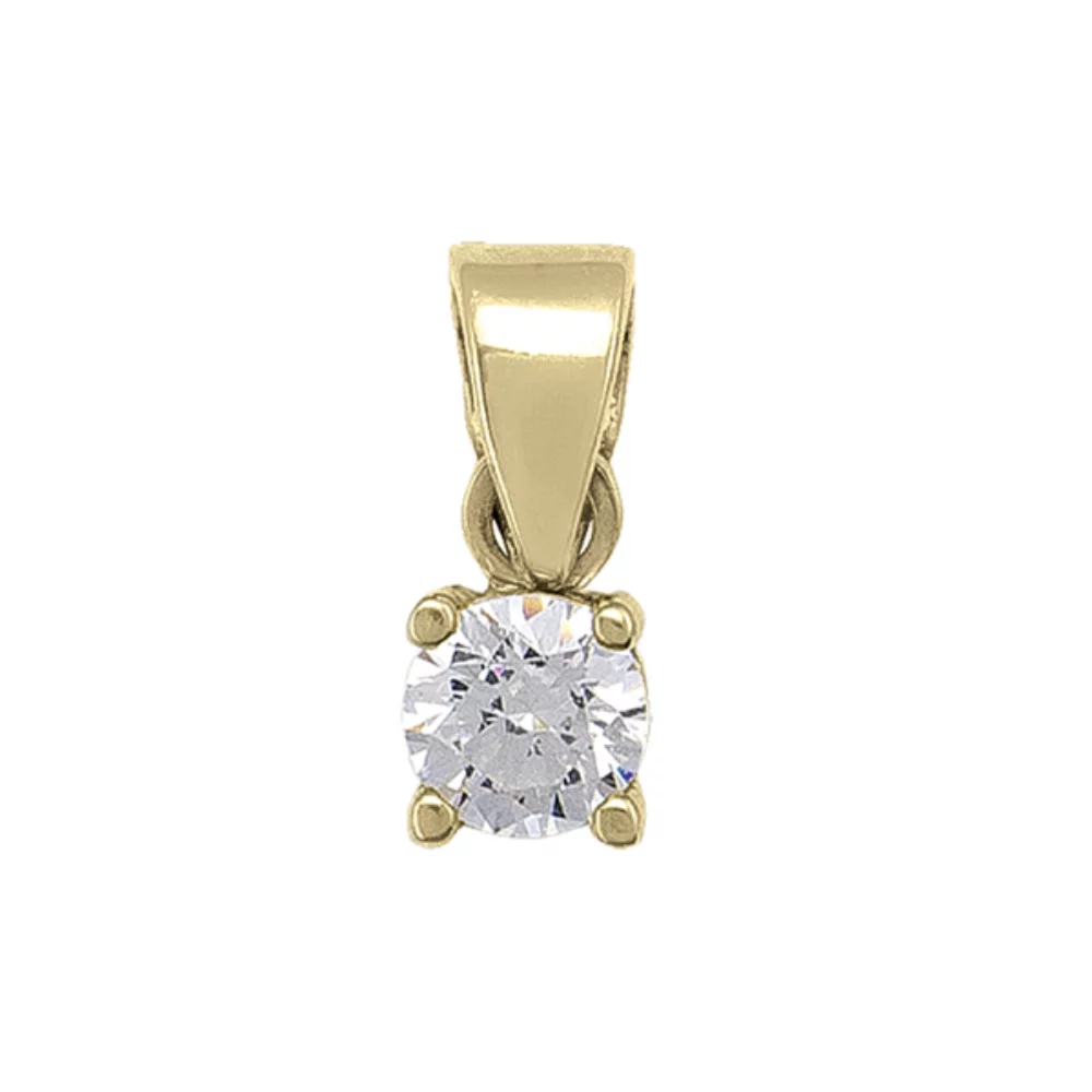 Pendentifs en zircone cubique en or 10 carats - 0,6g