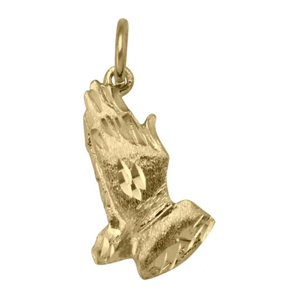 10K gold charm - Praying hands