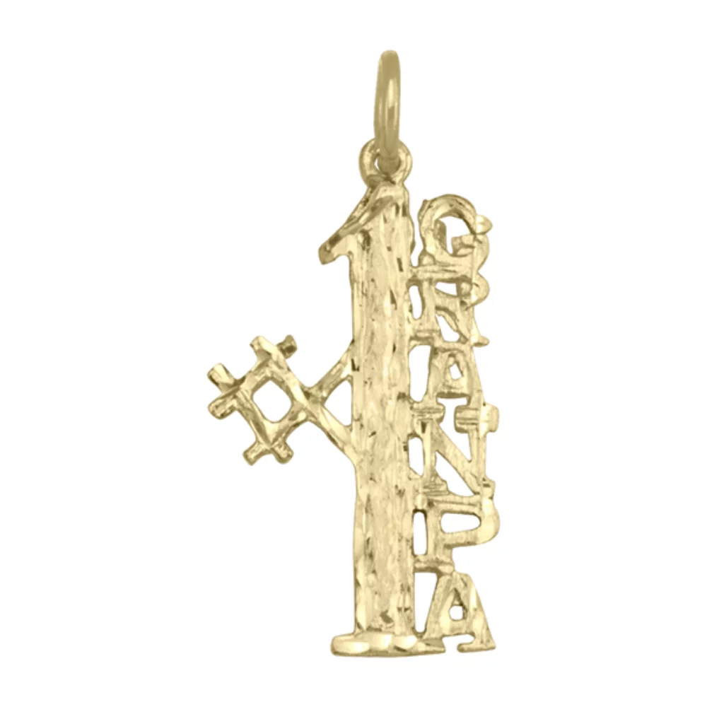 10K gold charm - #1 Grand Pa