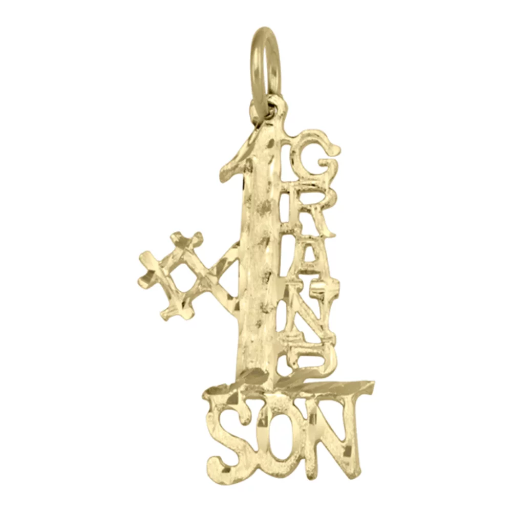 10K gold charm - #1 Grand Son