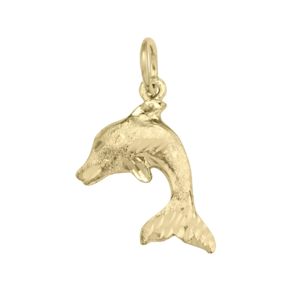10K gold charm - Dolphin