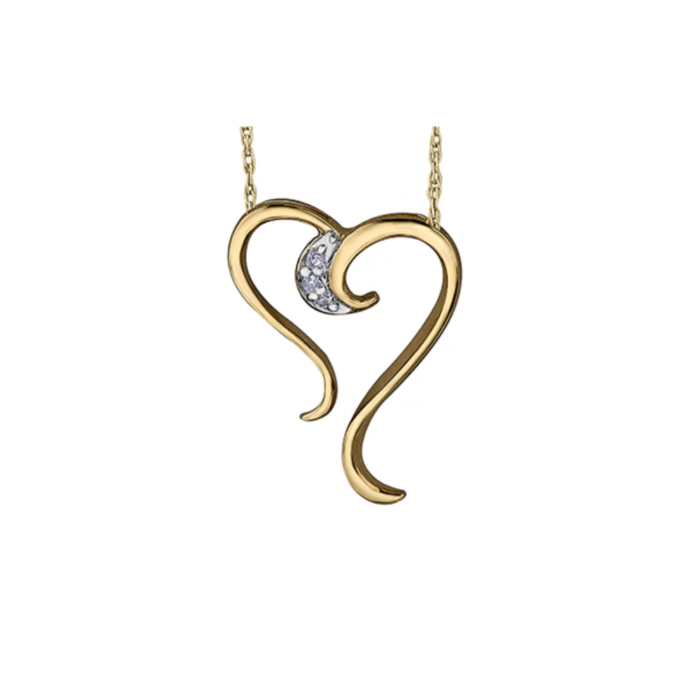 Diamond Pendant in 10K Gold (0.015 CT. T.W.) - Gold