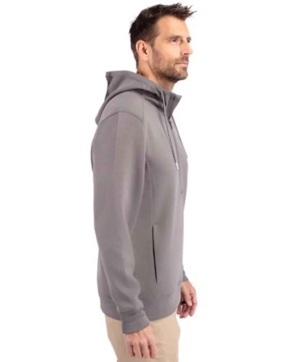 Cutter & Buck Roam Eco Half Zip Recycled Mens Hooded Pullover