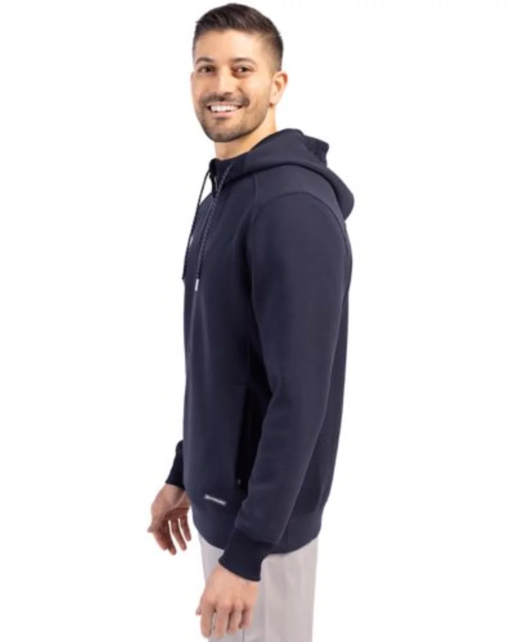 Cutter & Buck Roam Eco Half Zip Recycled Mens Hooded Pullover