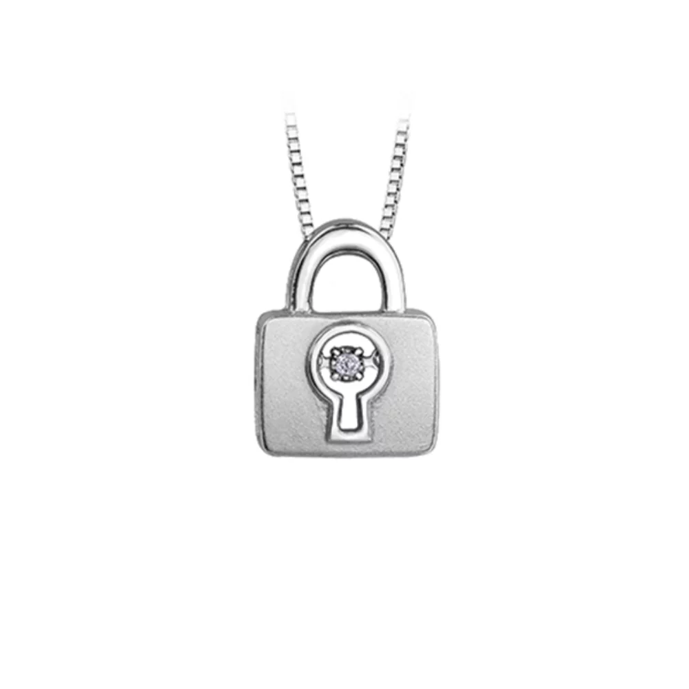 Diamond Pendant in Sterling Silver(0.02 CT. T.W.) - Silver