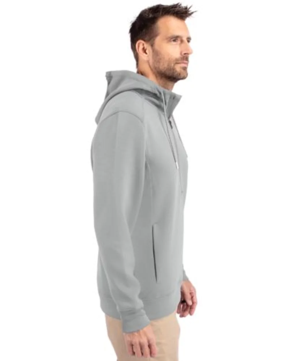Cutter & Buck Roam Eco Half Zip Recycled Mens Hooded Pullover