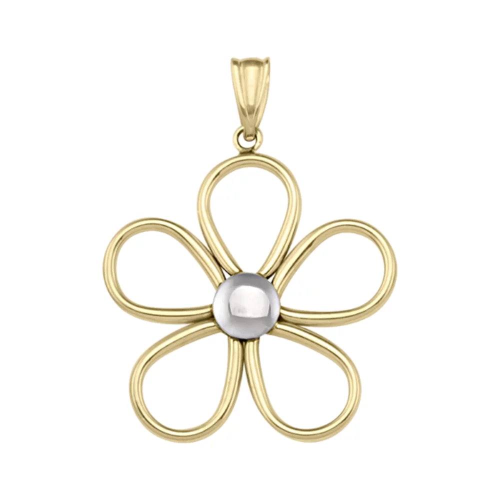 10K Flower Fashion Pendants - Gold