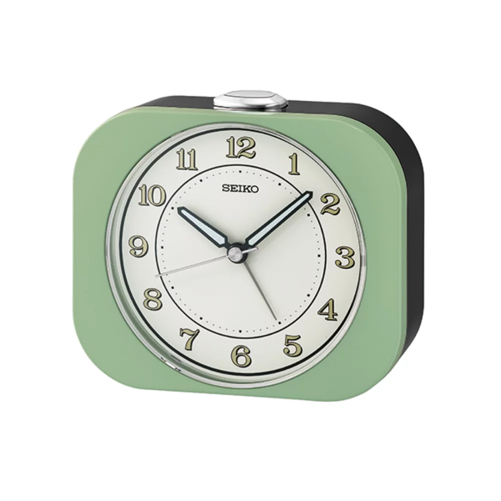 Seiko QHE195M Réveil de chevet de bureau - Vert & Blanc