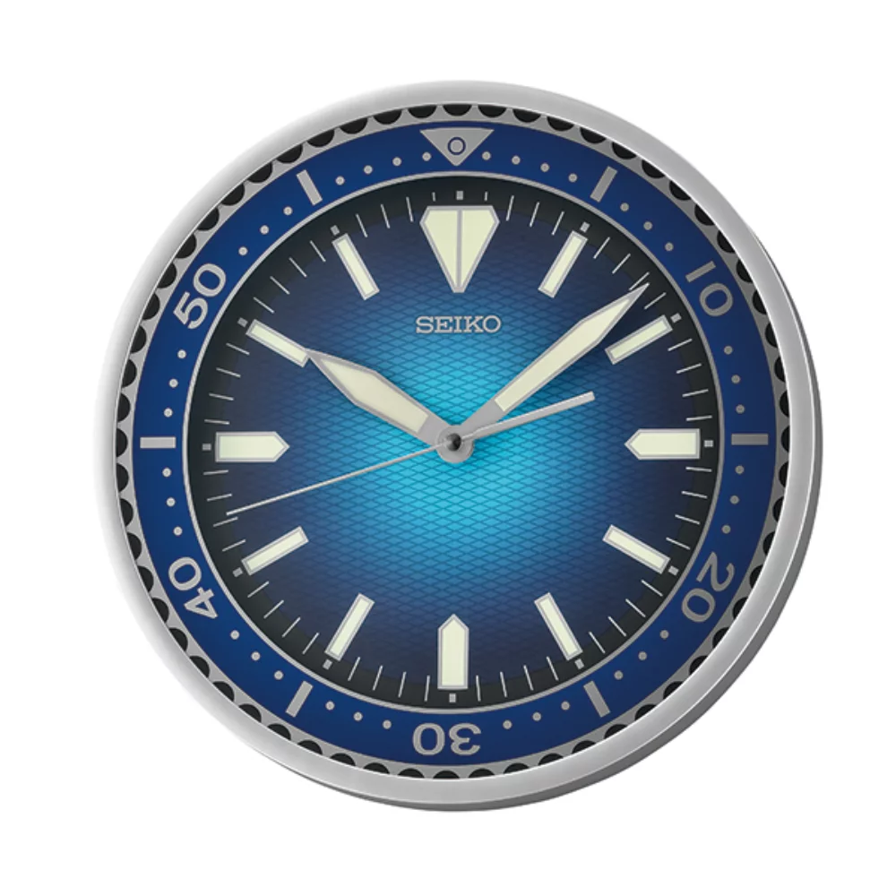 Horloge murale moderne Seiko QXA791A - Bleue