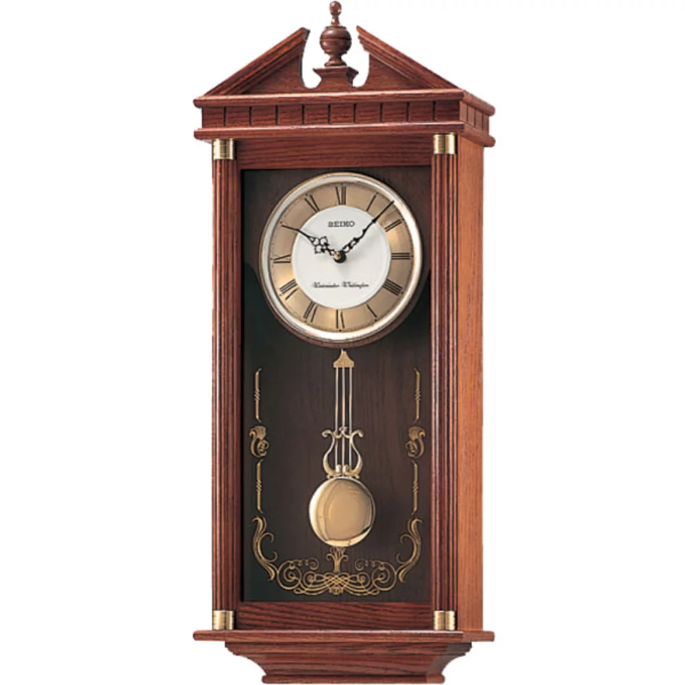 Horloge murale à double carillon à pendule Seiko QXH107B