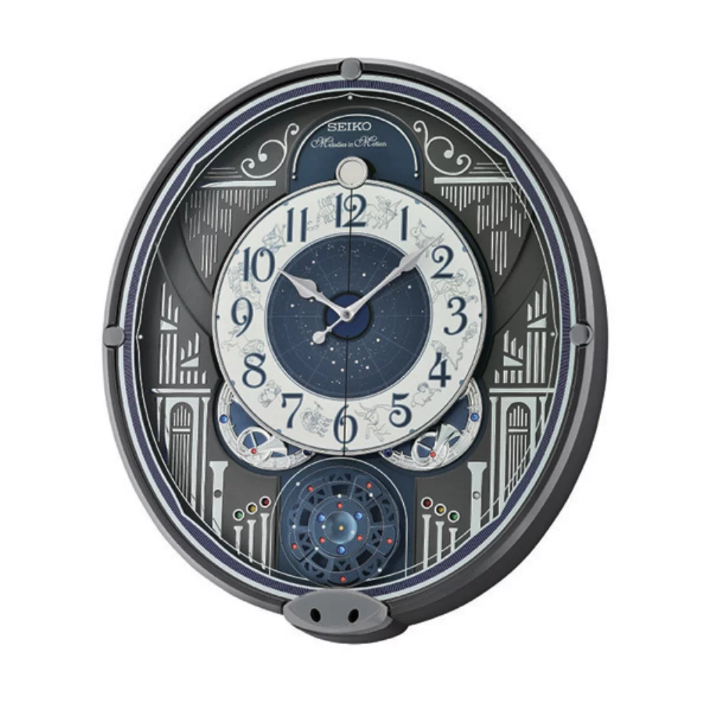Seiko QXM393N Melodies in Motion Clock - Silver and Blue