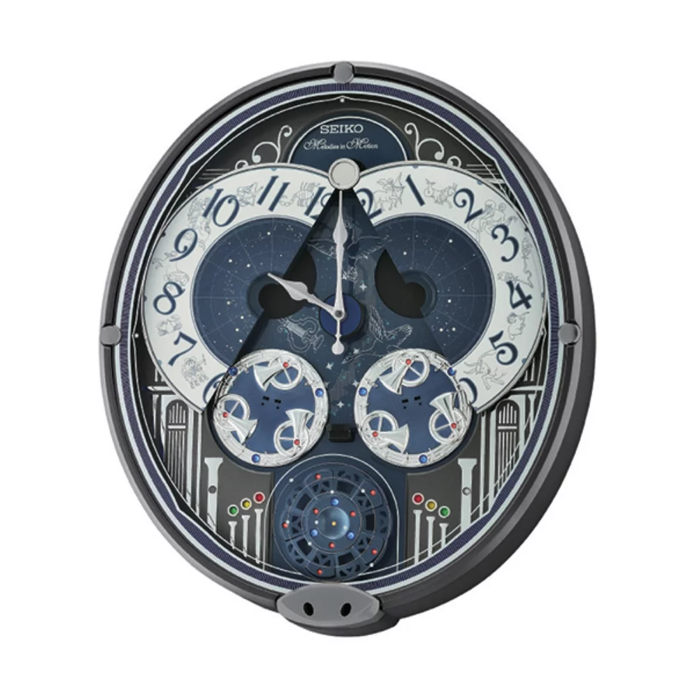 Horloge Seiko QXM393N Mélodies en mouvement - Argent et bleu