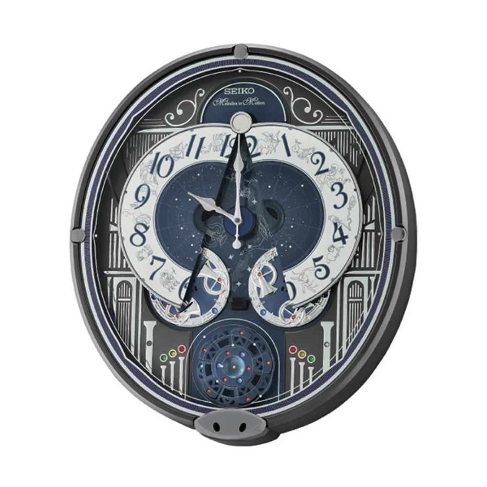 Seiko QXM393N Melodies in Motion Clock - Silver and Blue