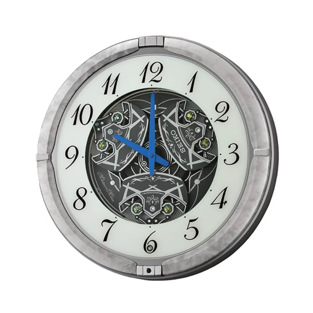 Seiko QXM397S Mélodies en mouvement - Argent & Bleu