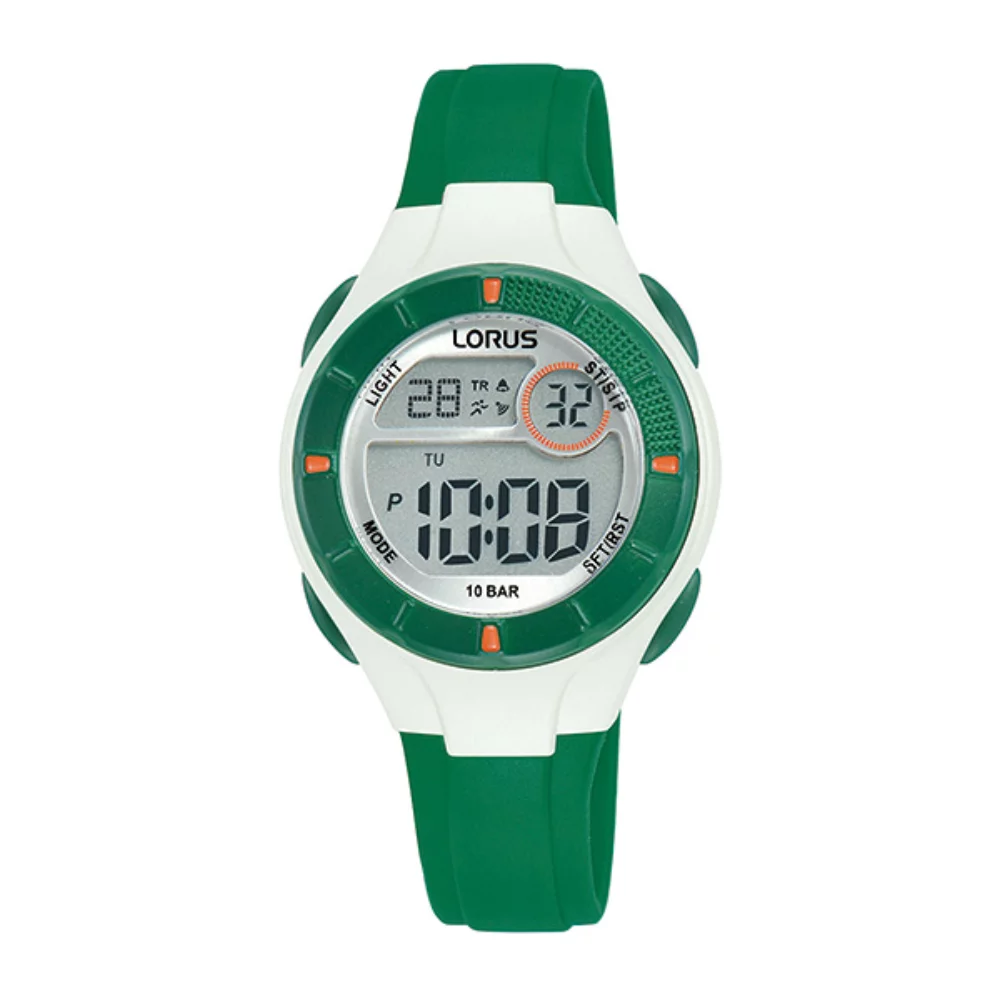 Montre de sport chronographe numérique Lorus R2343P - Vert