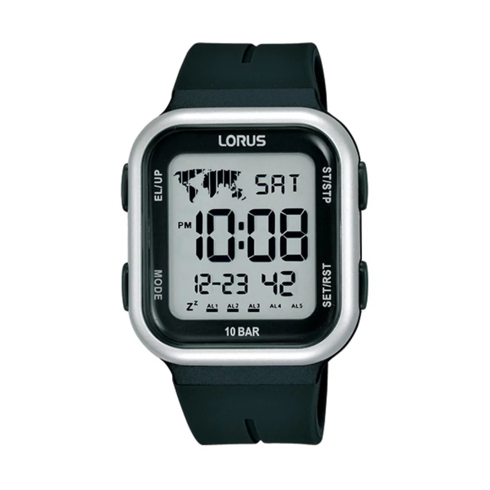 Lorus R2351P Digital Chronograph Unisex Watch - Black
