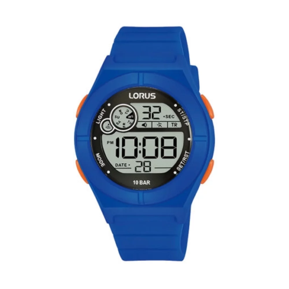 Montre numérique multifonctionnelle Lorus R2365N - Bleu et orange