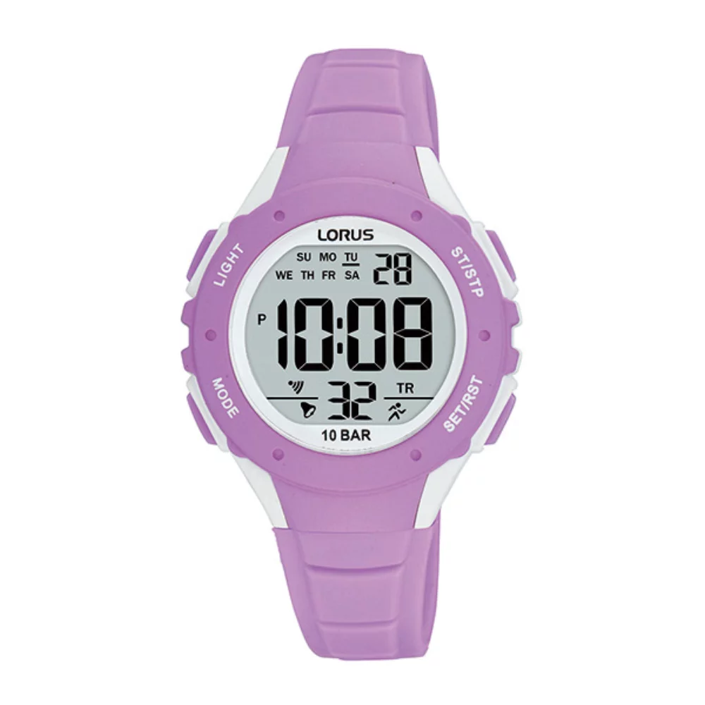 Montre de sport chronographe numérique Lorus R2369P - Violet