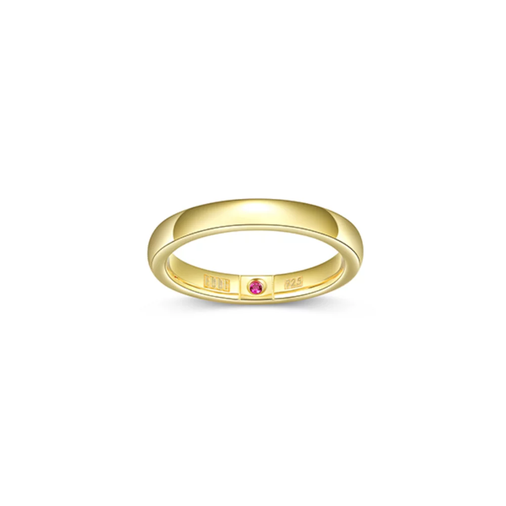 ELLE "Simpatico" 3mm Square Ring - Gold - Size 7