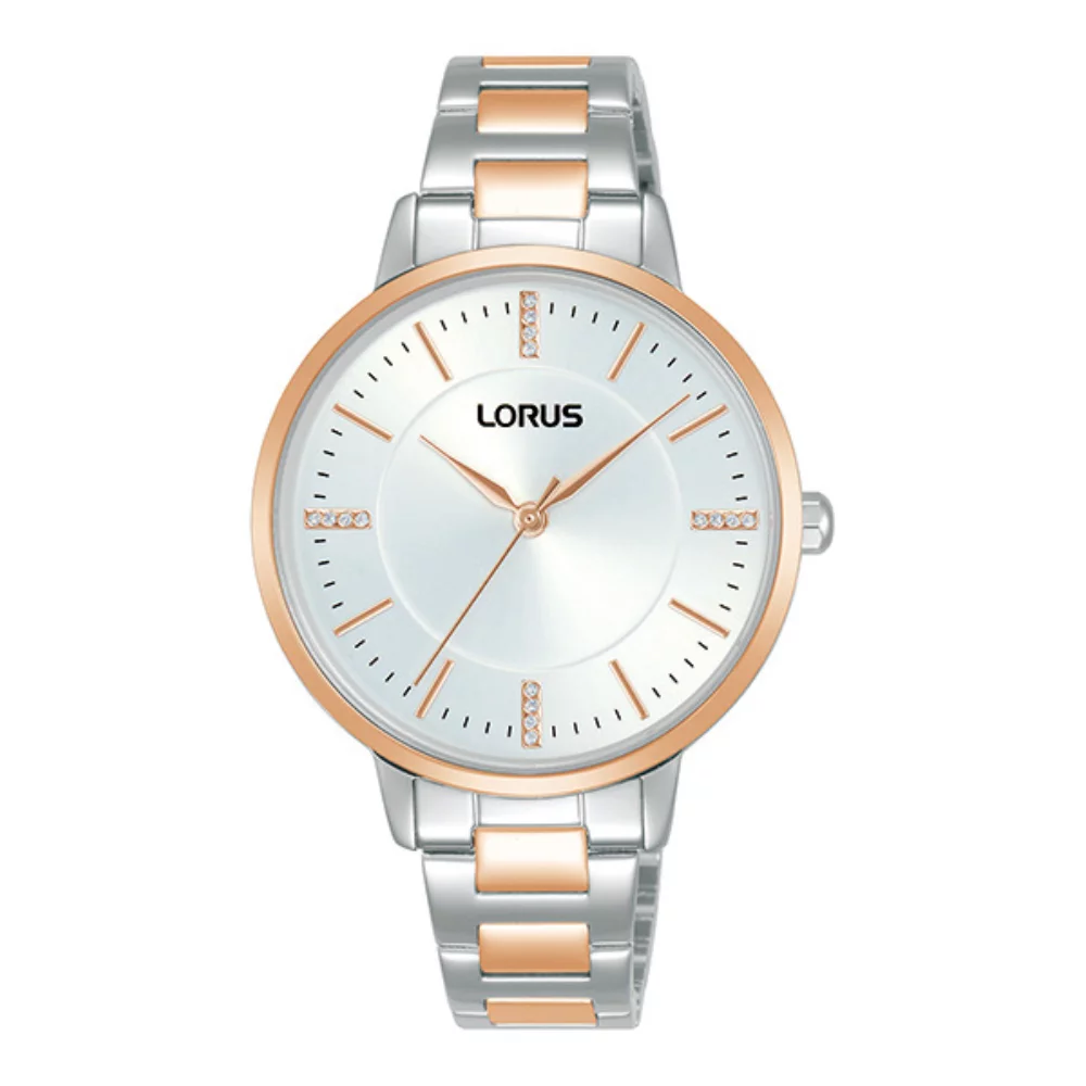 Lorus RG252W Ladies Fashion Watch - Silver and Rose