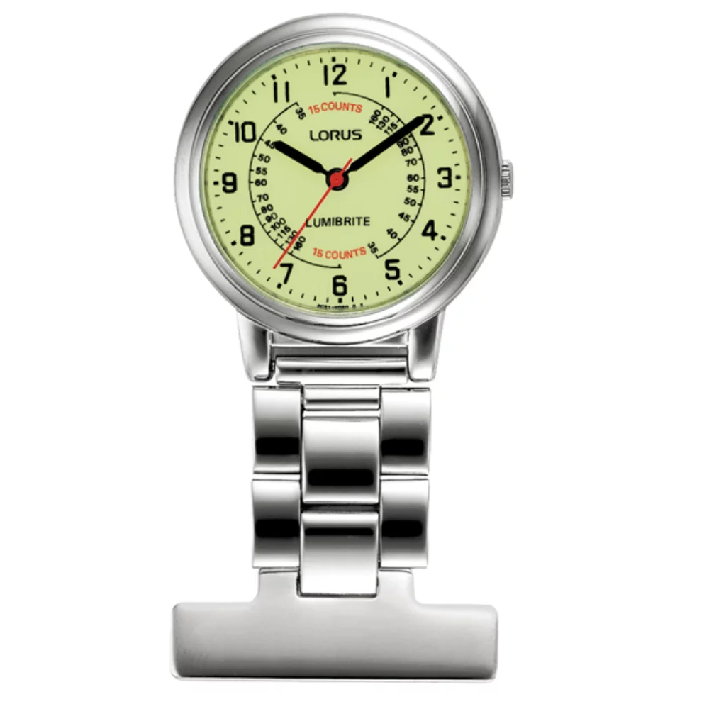 Montre clip-on pour infirmière Lorus RG253C - cadran LumiBrite