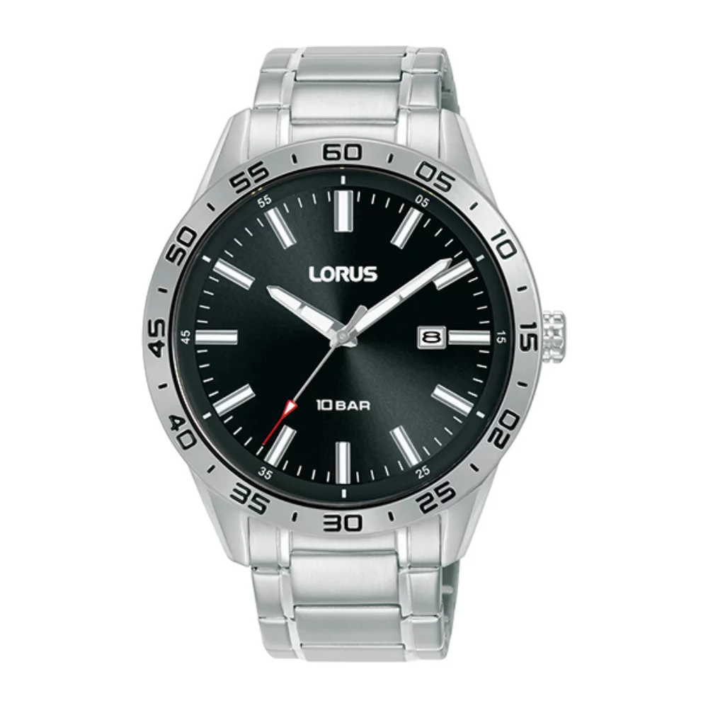Montre de sport pour hommes Lorus RH947Q - Noir et argent