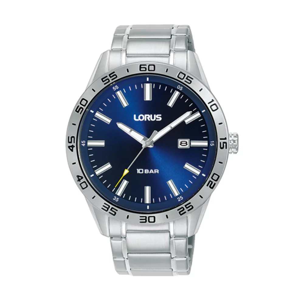 Montre de sport pour homme Lorus RH949Q - Bleu et argent