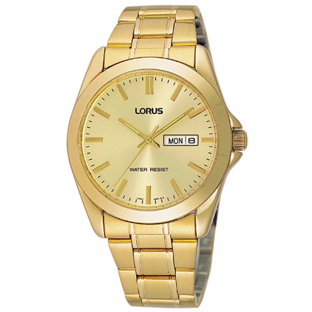 Montre pour homme Lorus RJ608A en acier inoxydable plaqué or