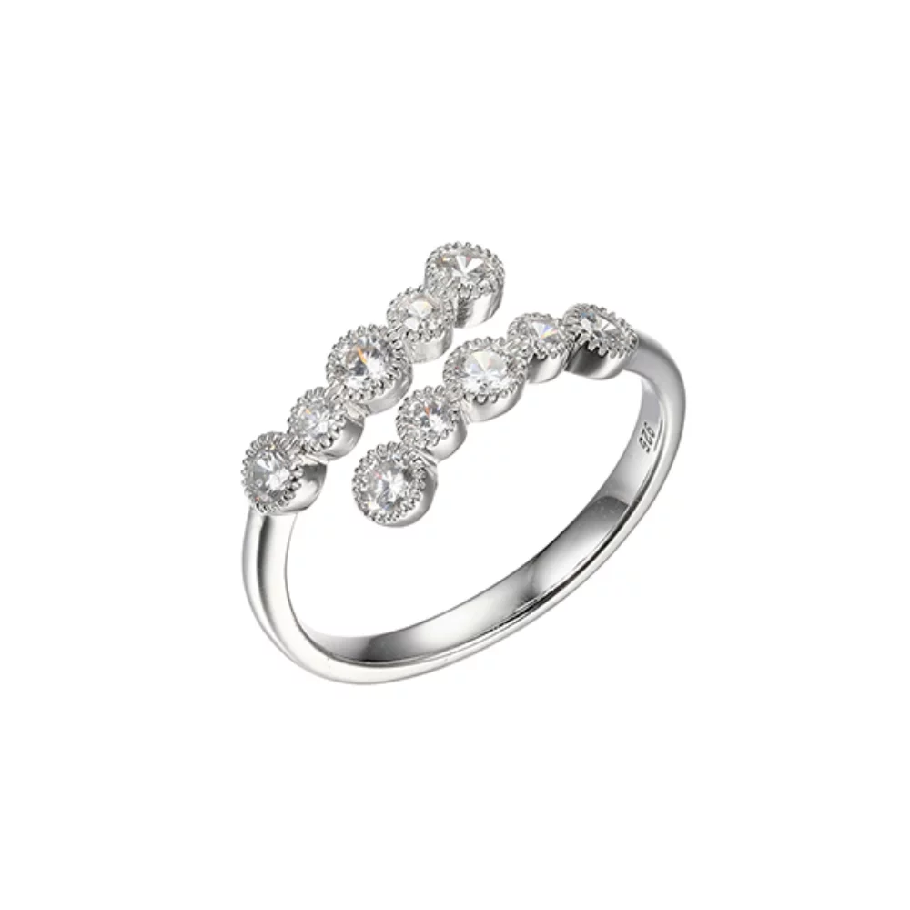 Bague en zircone cubique Diamondlite - Taille 8 - Argent