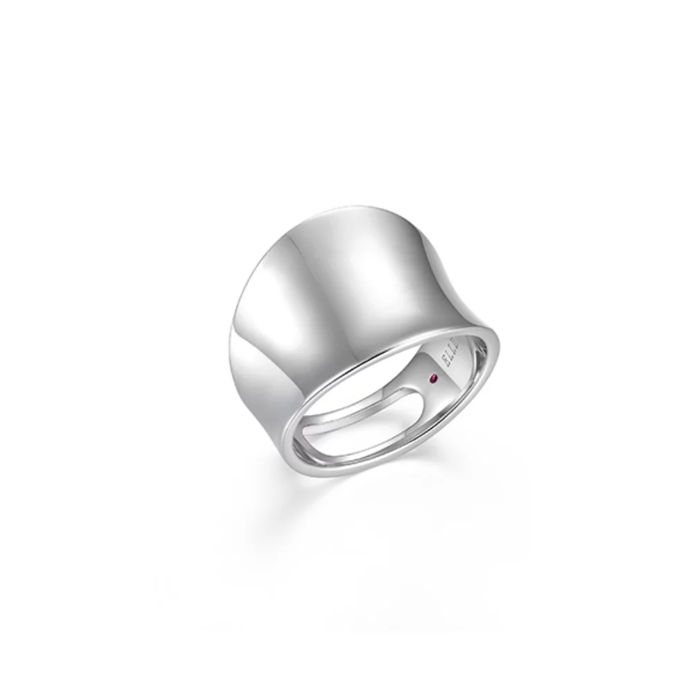 BAGUE Courbée "Lookout" Concave en Argent - Taille 7