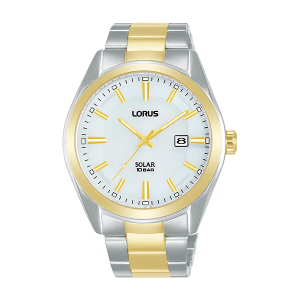 Lorus RX336A Solar Classic Pairs Men's Watch - Silver and Gold