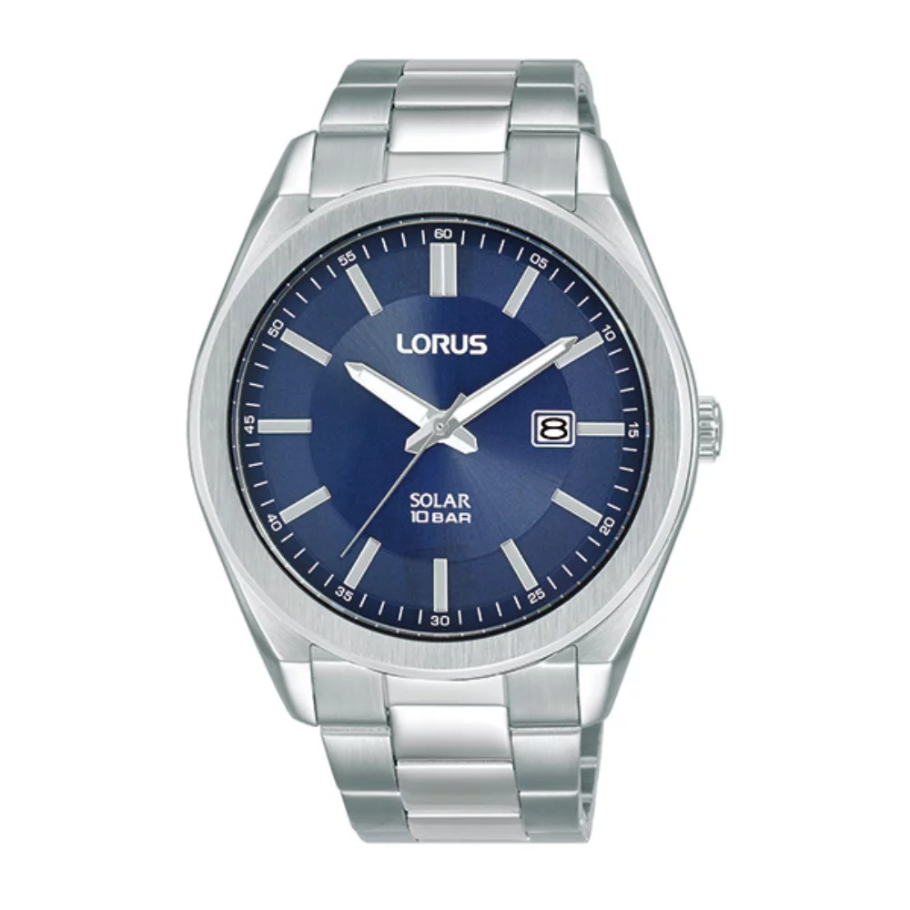 Montre habillée pour homme Lorus RX353A à énergie solaire - bleue