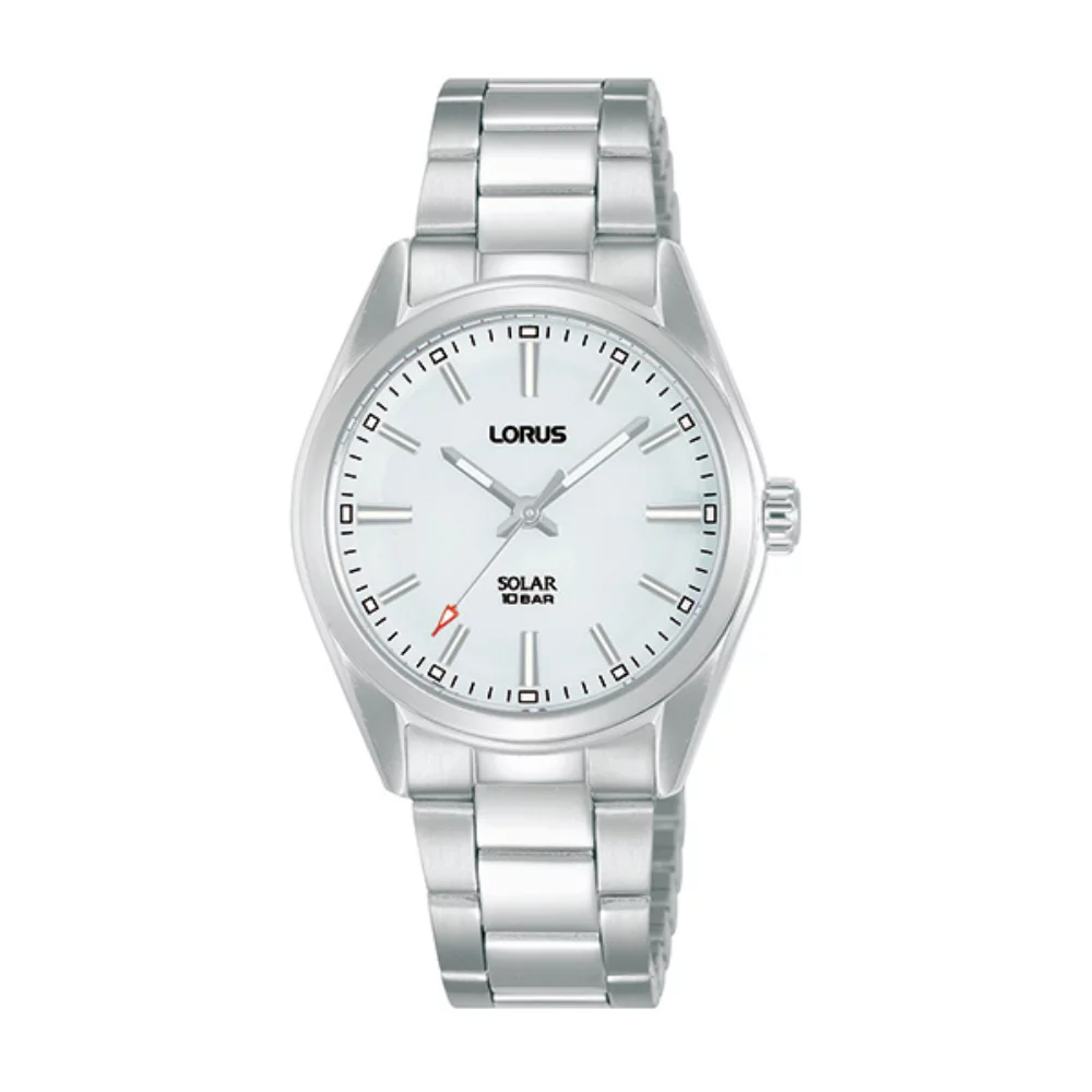 Montre classique pour dames Lorus RY503A à énergie solaire - argent