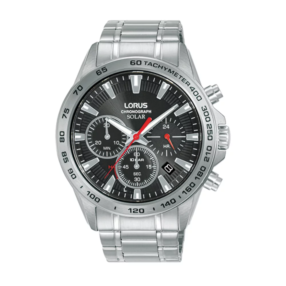 Montre pour homme Lorus RZ501A Chronographe Solaire - Noir