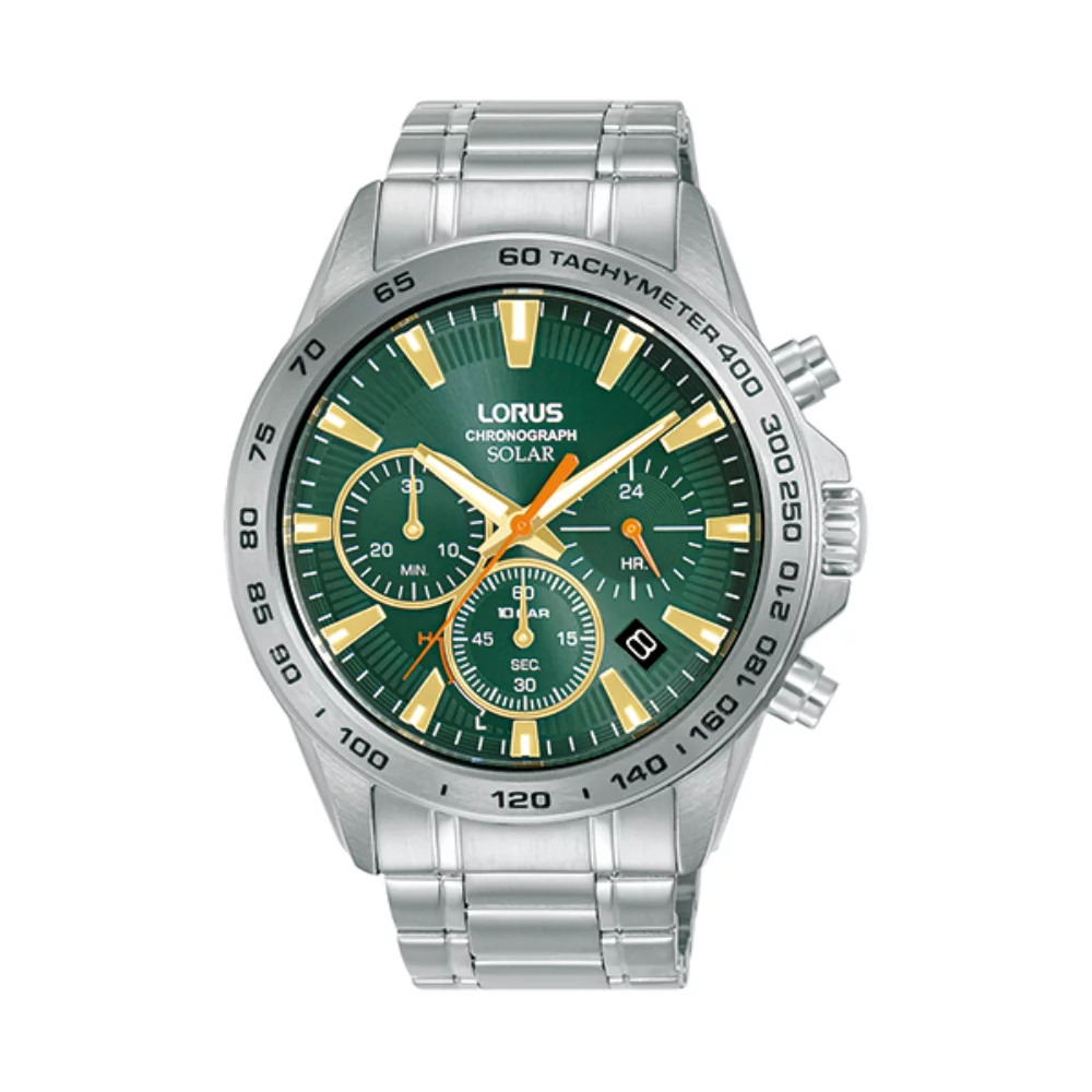 Montre pour homme Lorus RZ505A Chronographe Solaire - Vert
