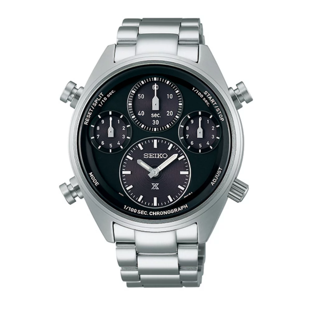 Seiko Prospex SFJ003 Solar Chronograph Diver Men's Watch - Black