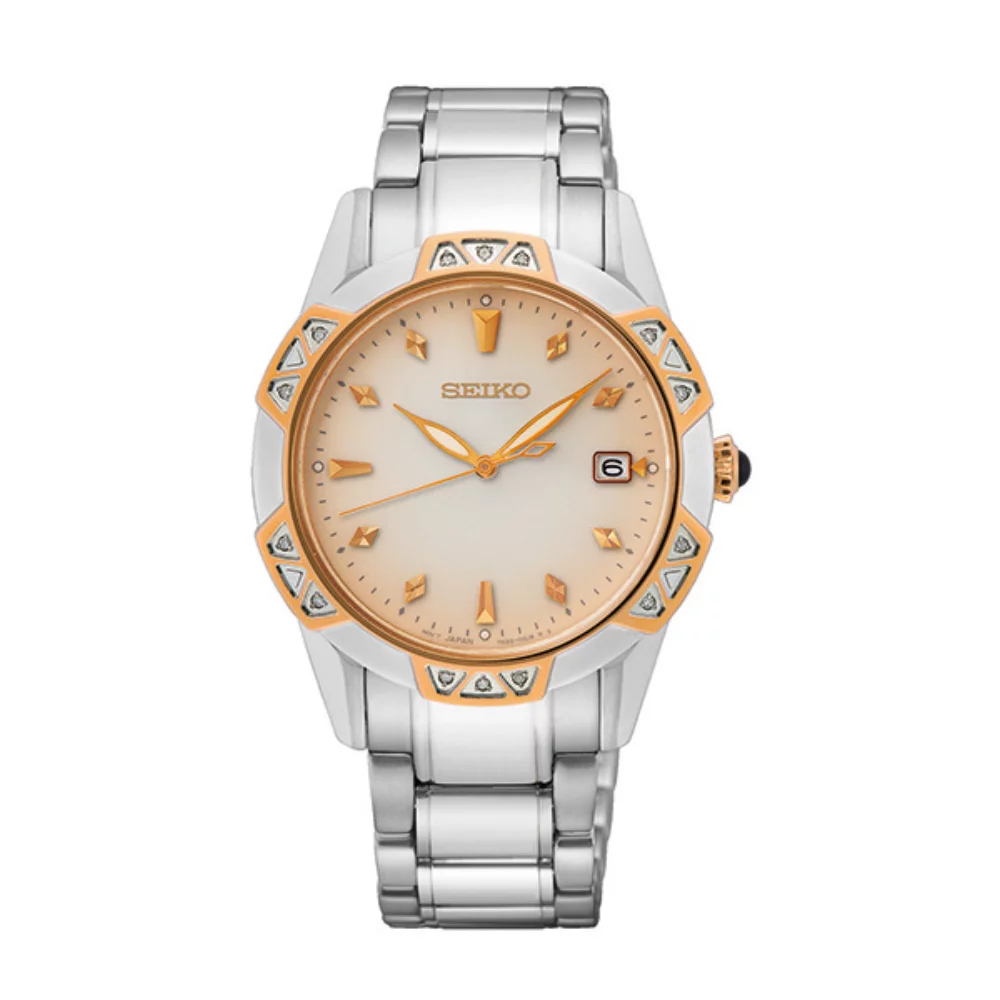Montre habillée pour dames Seiko SKK730 - Or rose