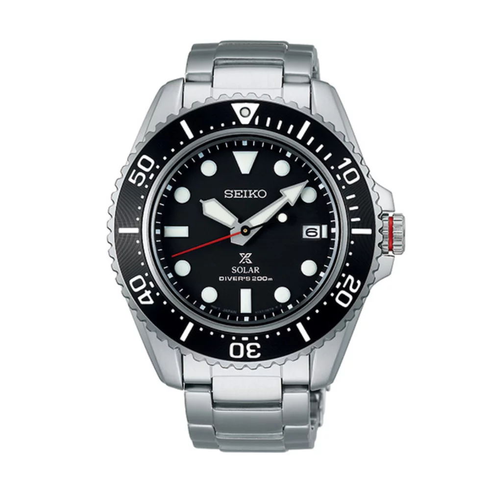 Seiko Prospex SNE589 Montre de plongée solaire pour homme - Noir