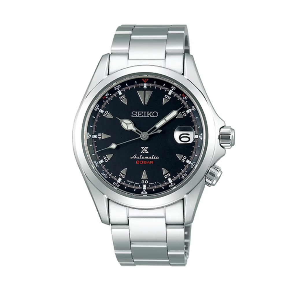 Montre de plongée automatique Seiko Prospex SPB117 pour homme - Noir et argent