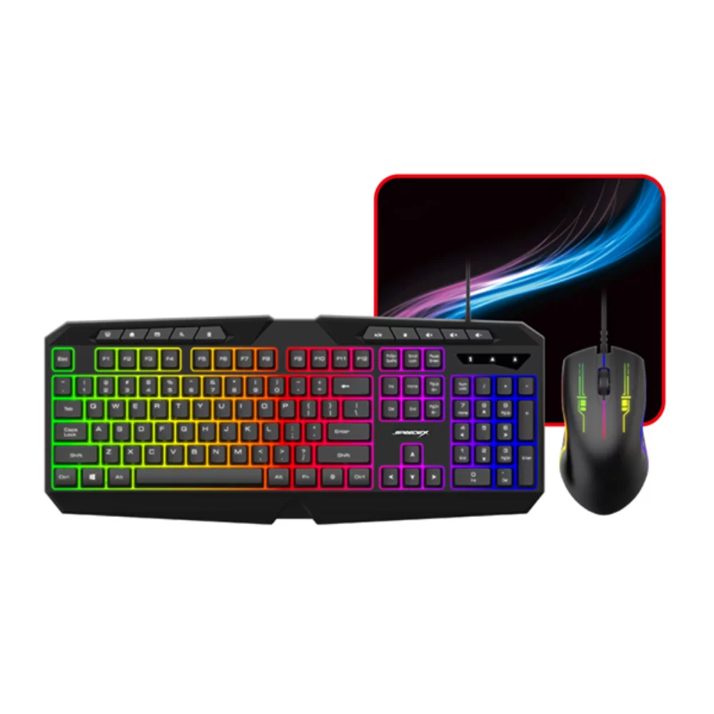 Speedex KMKB920CM 3-in1 Multimedia Rainbow Backlight gaming Keyboard and Mouse Combo