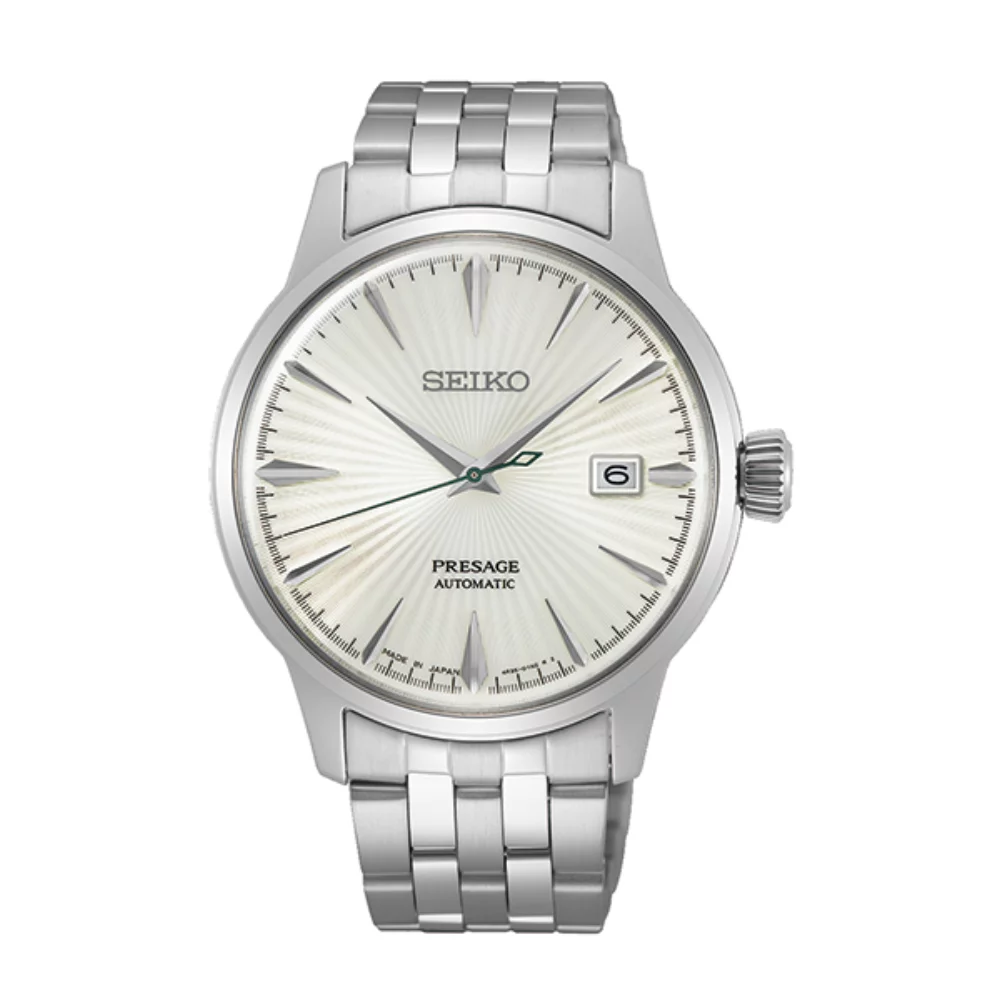 Montre pour homme Seiko Presage SRPG23 Cocktail automatique - Argent