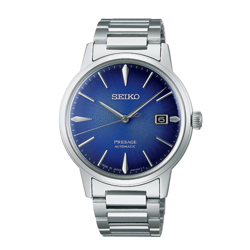 Montre pour homme automatique Seiko Presage SRPJ13 - Bleu