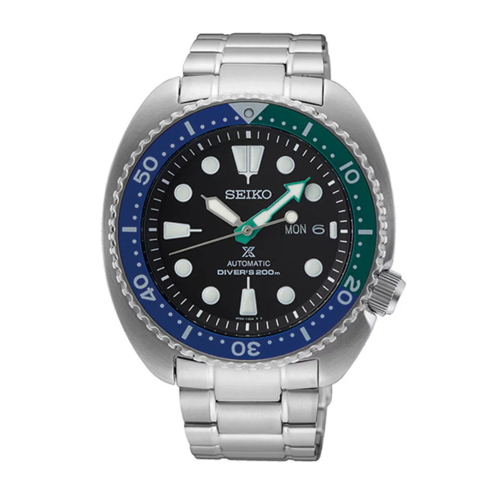 Montre de plongée mécanique Seiko Prospex SRPJ35 pour homme - bleue et verte