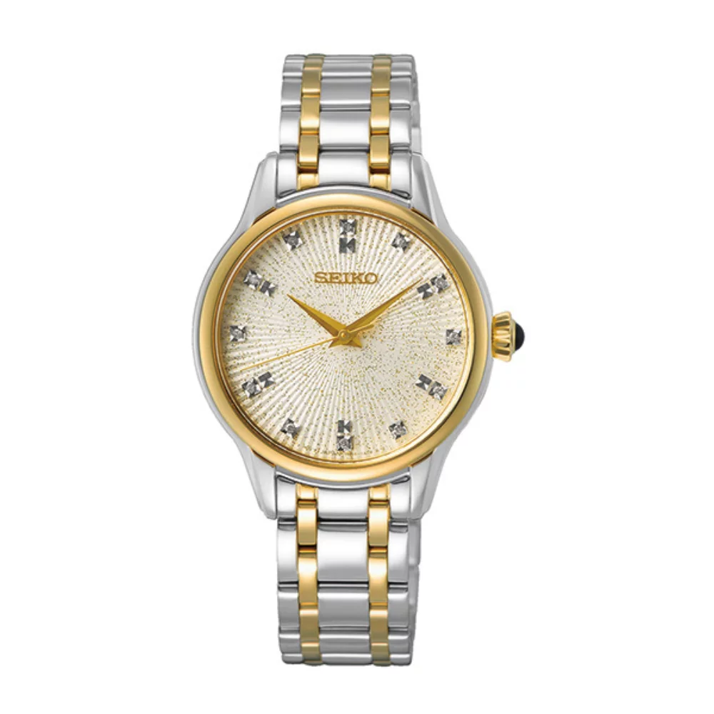 Montre habillée pour dames Seiko SRZ550 - Argent et Or