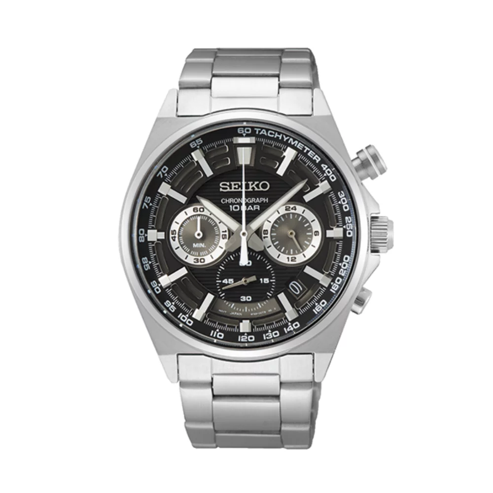 Montre pour homme Seiko SSB397 Chronographe - Argent et Noir