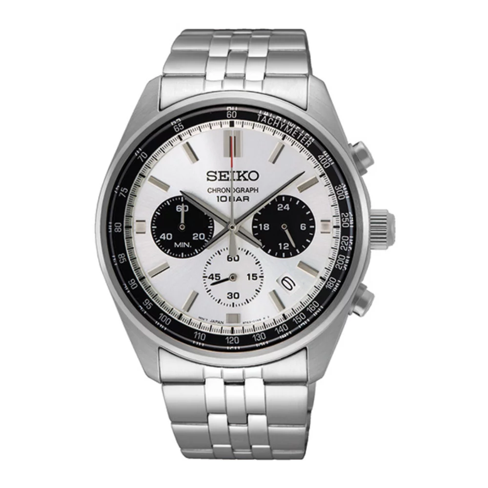 Montre pour homme Seiko SSB425 Chronographe Plongeur - Noir et Argent